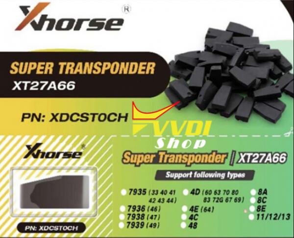 Free shipping from HK,10pcs/lot  Xhorse VVDI Super Chip XT27A Transponder