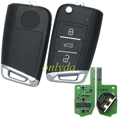 Free shipping from HK, 5pcs/lot Xhorse MQB Style Remote Key XEMQB1EN 3 Buttons work with MINI Key Tool/VVDI2/Key Tool