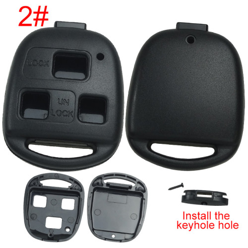 Free shipping from HK,10pcs/lot for Toyota remote key case, without badge