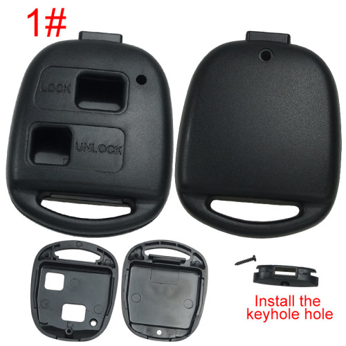 Free shipping from HK, 10pcs/lot for Toyota remote key case, without badge