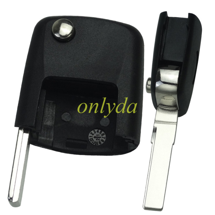 Free shipping from HK,10pcs/lot for vw Passat flip remote key  head (the connect face is square)