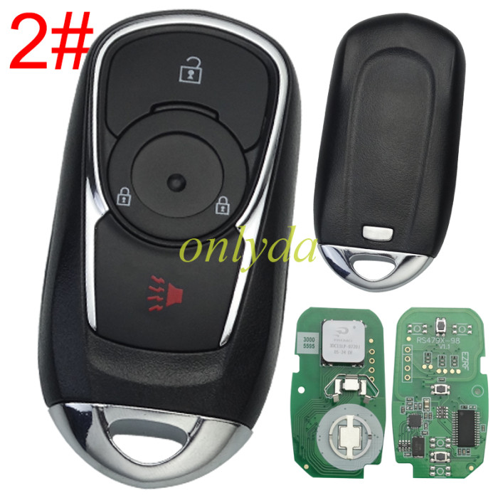 For Opel  Keyless Smart 2 /3 button remote key with 7952E HITAG2 46 chip- 433mhz ASK  model:Opel Astra K insignia FCCID:HYQ4EA  P/N:13508410