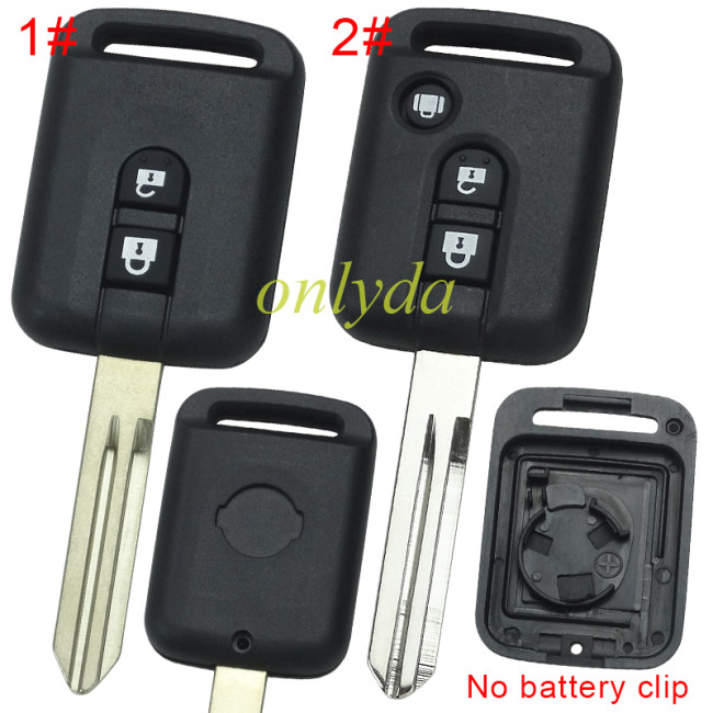 For Nissan  remote key blank the plastic part is  rectangle with original Nissan badge place, pls choose button model