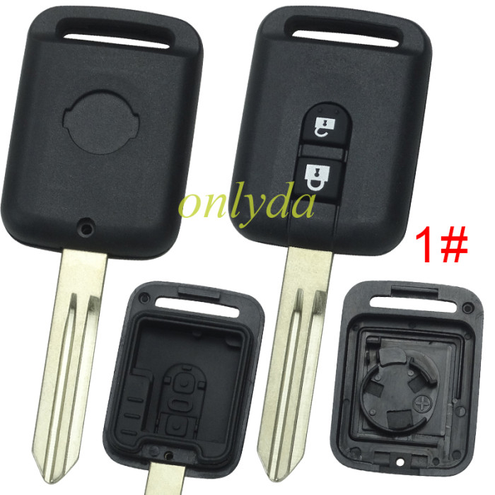 For Nissan  remote key blank the plastic part is  rectangle with original Nissan badge place, pls choose button model