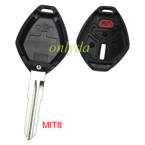 For Mitsubishi remote key shell with MIT11R/MIT8 blade With badge  with inner part key shell , pls choose button model