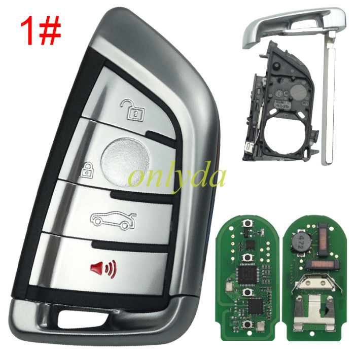 KYDZ  BMW style Universel Smart key RTZN01_DF_4, support BMW BDC3 immo, work with KYDZ stone machine/ Kydz Cube device [Buy 10pcs can activate the KYDZ BDC3 function for free].