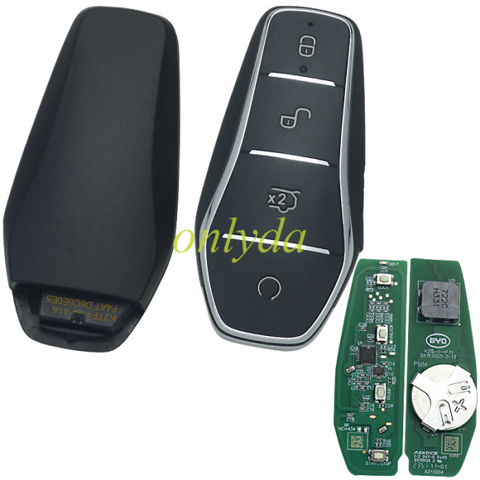 Key for electric vehicles BYD Yuan plus, Seal, Qin Plus, Song Max. Original remote key K2TF4-41A F4ATDC0690E2 433.92mhz 46CHIP, without emergency blade