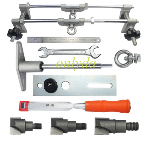 Wood/Aluminum Door Lock Installation & Mortising Tool Set