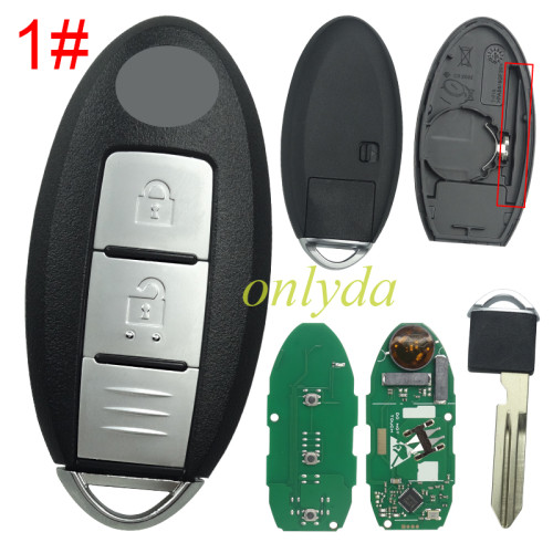 Nissan 3 button remote key For 2019 new X-Trail 433.92mhz, Hitag-AES 4A chip:NCF29M  KR5TXN3, KR5TXN1  Nissan Altima (2019-2022),  Sentra (2020-2023),  Versa (2020-2023),  and Kicks. S180144501 with light on PCB