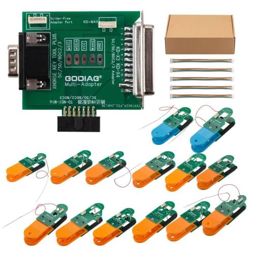 GODIAG BDC2 BDC3 14-in-1 Adapter Kit for VAG 5C/ 5D/Porsche/AUDI A3/BMW Encrypted Key Programming & Matching