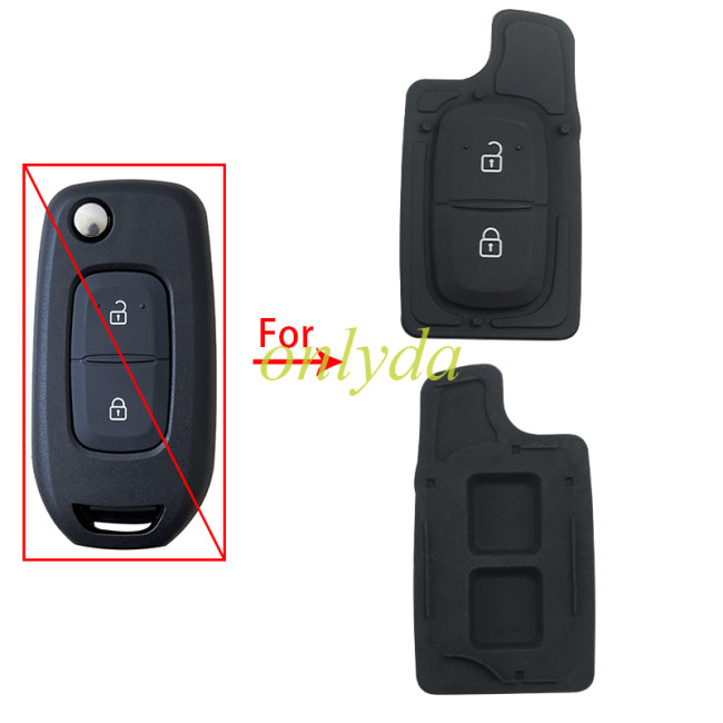 For Renault 2 button blank pad flip key shell