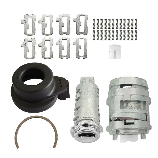 For Volkswagen New Santana Ignition Lock Parts (1 lock cylinder, 1 lock housing, 1 induction coil, 8 lock wafers, 1 plastic piece, 1 circlip, several springs)