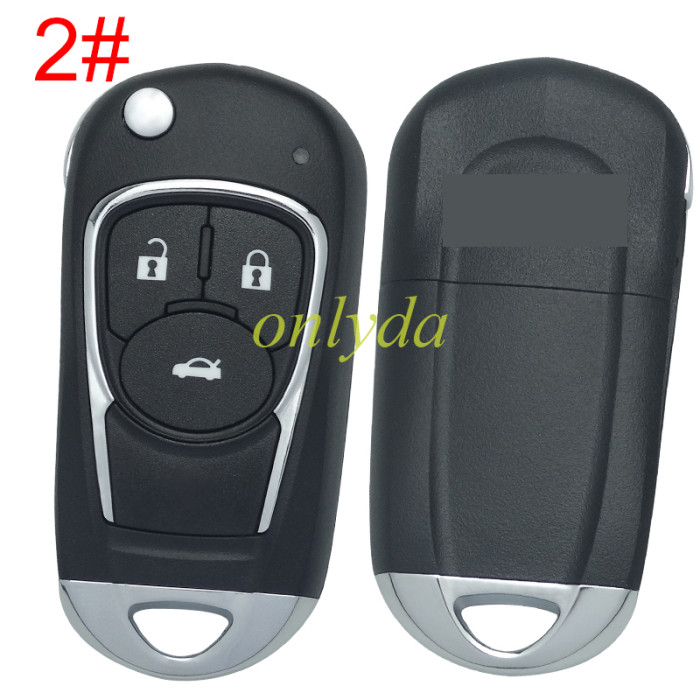 For Chevrolet  modified remote key shell with cross badge, pls choose button