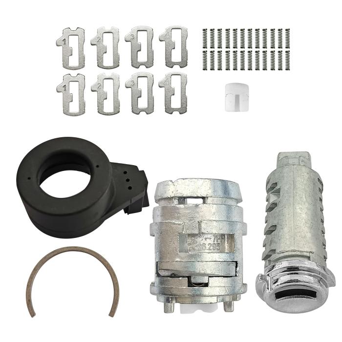 For Volkswagen Bora Ignition Lock Parts (1 lock cylinder, 1 lock housing, 1 induction coil, 8 lock wafers, 1 plastic piece, 1 circlip, several springs)