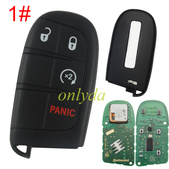 For Jeep 3+1/4+1 button original remote key 434MHZ with 7945chip, Pls choose button