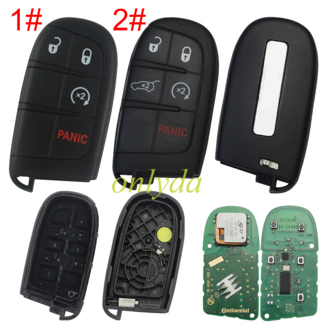 For Jeep 3+1/4+1 button original remote key 434MHZ with 7945chip, Pls choose button