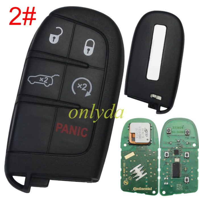 For Jeep 3+1/4+1 button original remote key 434MHZ with 7945chip, Pls choose button