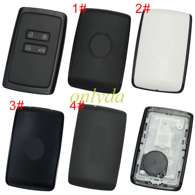 ​original Keyless For Renault  CAPTUR 2018-2023  CLIO 2018-2023 ESPACE 2018-2023 MEGANE 2018-2023 ZOE 2018-2023  Smart Card Key 4 Buttons 433MHz  HITAG AES NCF29A1M ID4A    FCC ID: KR5IK4CH-01   OEM Part Number: 285977147R  Note：the back cover is aftermarket . White Color/Black color ，​Pls choose button model
