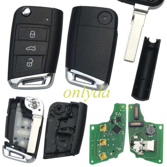 KYDZ VW MQB Type 3Btn Universal Flip Remote – ZN04