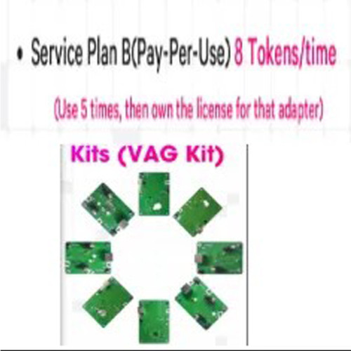 [UToken Service ]KYDZ VAG VW/Audi/Porsche 8 Wireless Adapter●Service Plan B(Pay-Per-Use) 8USD=1 UTokens/time (after Use 5 times, then own the license for that adapter, no need pay extra Utoken)   (Pls pay attention, UToken is only for the dapter usage licence, cannot do calculation such as MQB/MLB)    (If you want do date calculation, need pay extra cost for 200Account Points each time, 200points=8USD   SKU:KYDZ-SB06 )