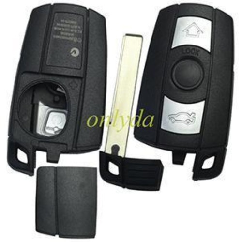 free shipping from HK BMW 5 series key shell  with emergency blade (battery part can open, is separted)