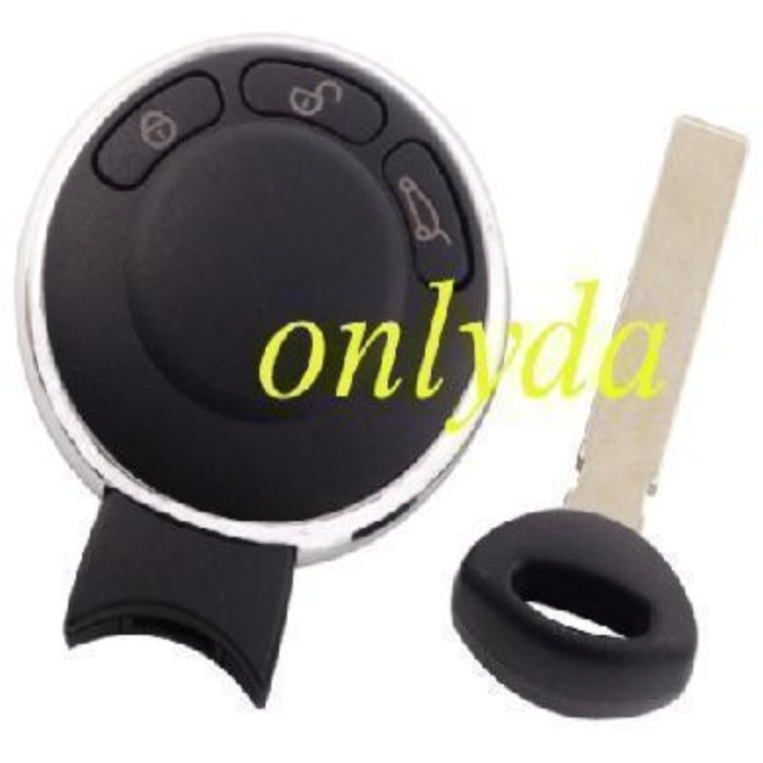 free shipping from HK ，BMW MINI Cooper 3 Button remote key without battery clamp no logo