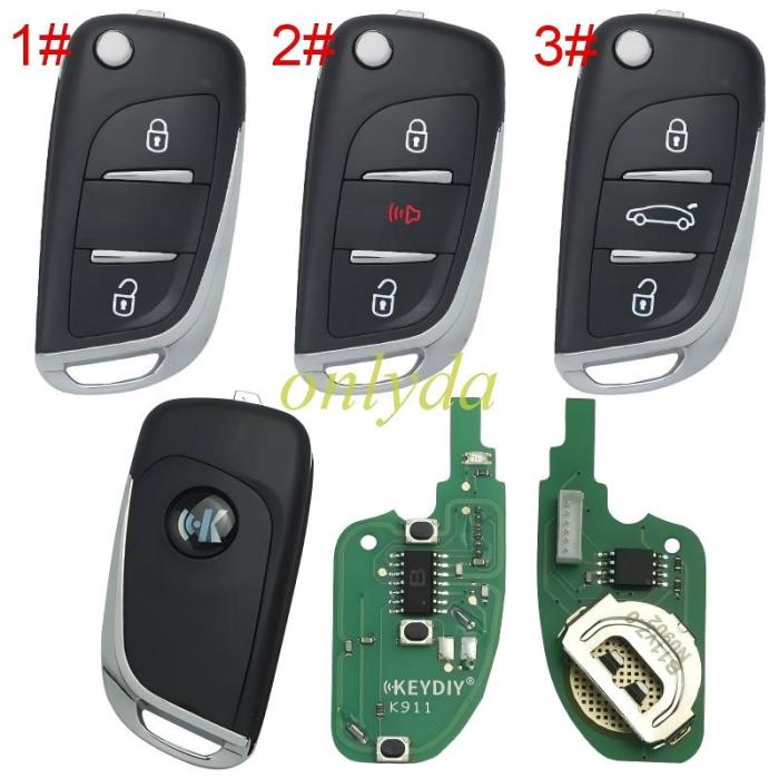 free shipping from HK,Peugeot style 3 button remote key B11 for KDX2 and KD MAX to produce any model  remote