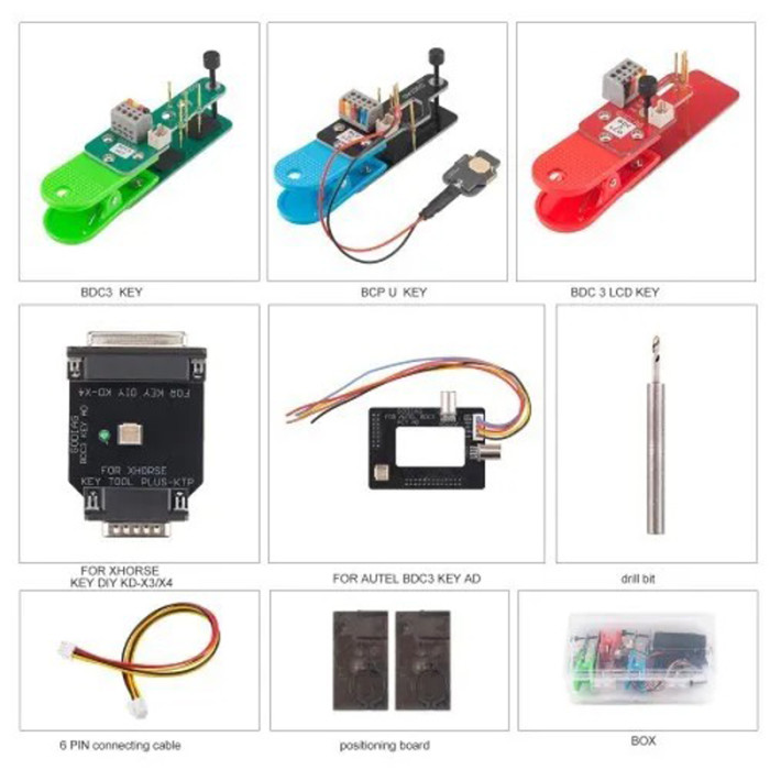 GODIAG BMW BDC3 Adapter Kit Support BDC03 Key, BCP U Key Encrypted, BDC3 LCD Key Works with VVDI Key Tool Plus