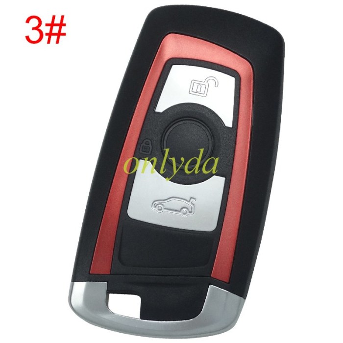 free shipping from HK,BMW 3 button remote key blank with blade, pls choose color