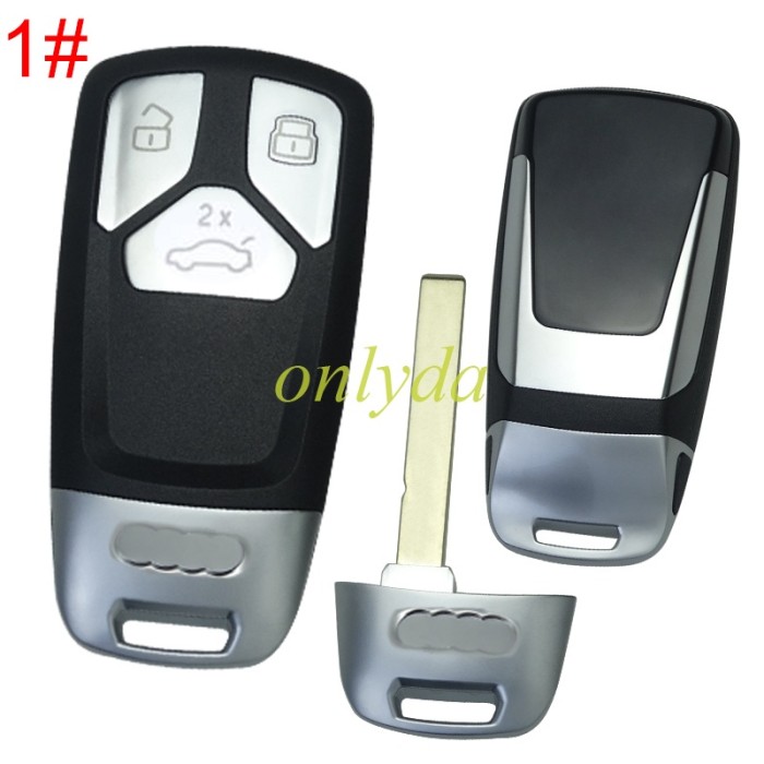 free shipping from HK,Audi 3 button remote key blank with blade