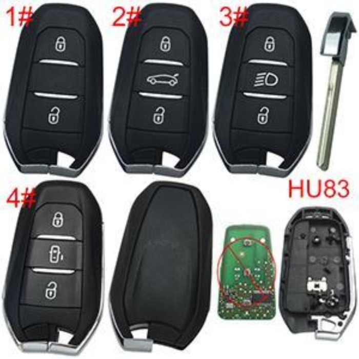 free shipping 10pcs/unit,Peugeot remote key shell without logo, blade HU83. Pls choose the button type