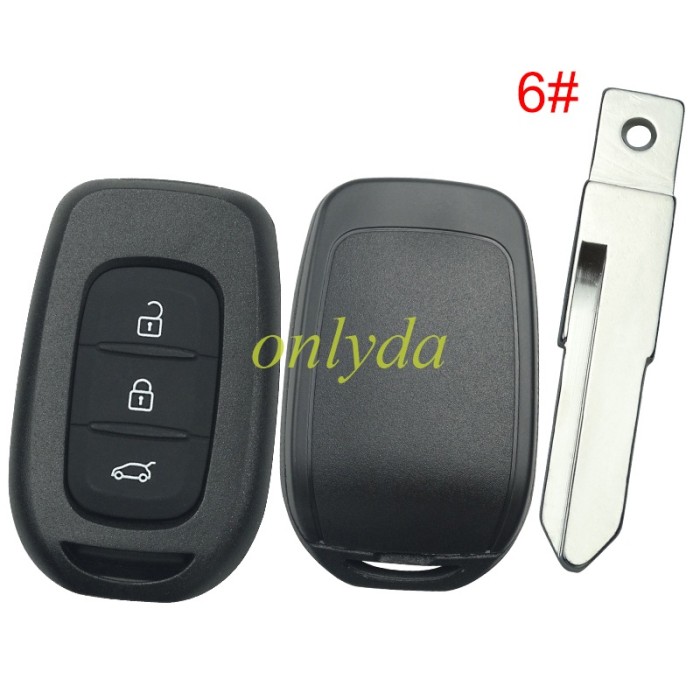 free shipping 10pcs/unit,Renault3 button remote key blank,please choose the blade
