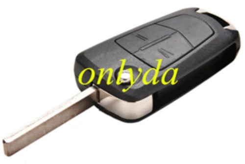 free shipping 10pcs/unit,Opel 2 button  remote key blank  with roundl logo place,  blade HU100
