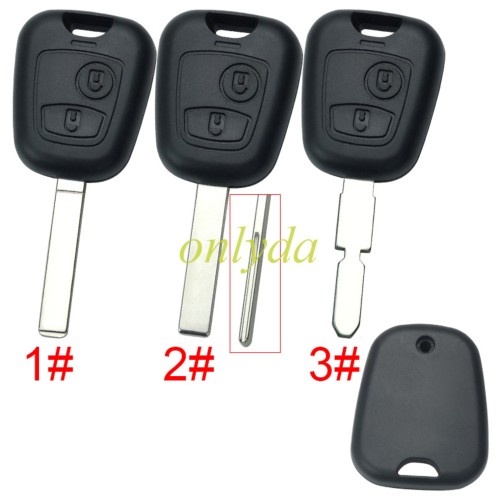 free shipping 10pcs/unit,Peugeot/Citroen remote key shell without logo, without blade