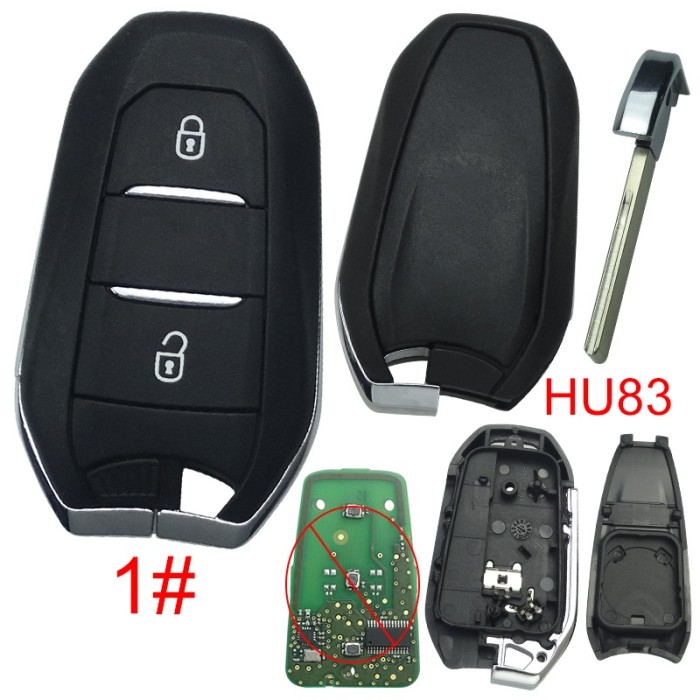 free shipping 10pcs/unit,Peugeot remote key shell without logo, blade HU83. Pls choose the button type