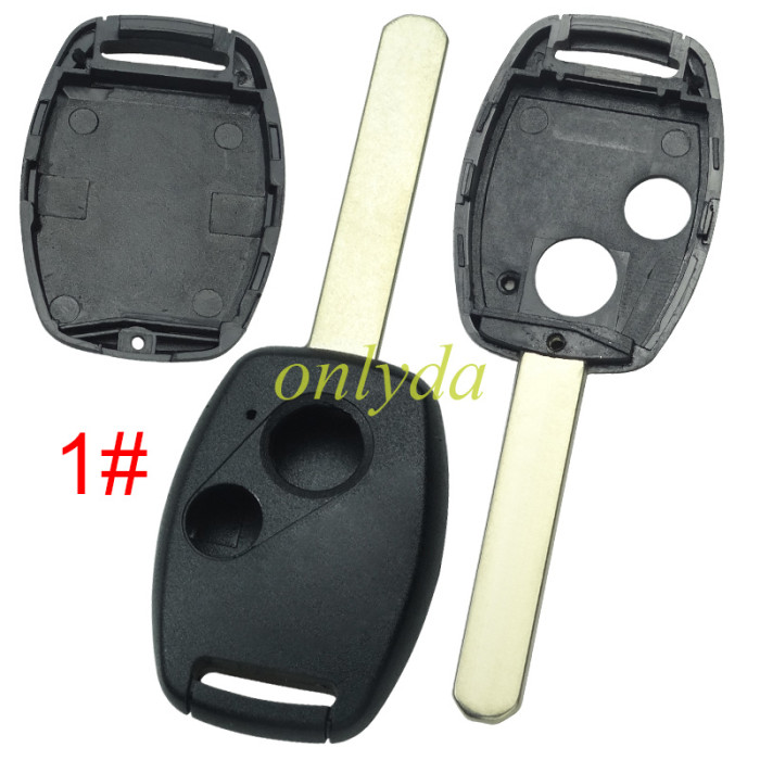 free shipping 10pcs/unit,Honda  remote key shell （no chip slot place)，pls choose button