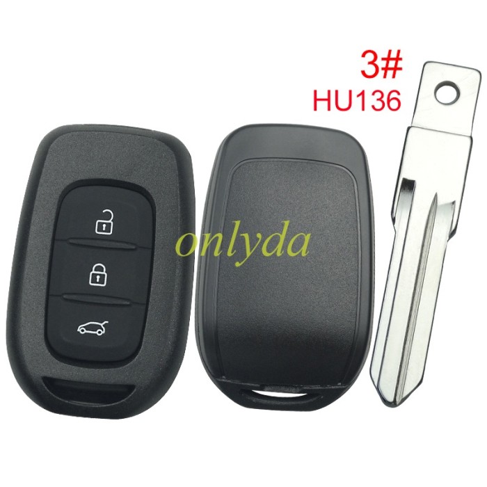 free shipping 10pcs/unit,Renault3 button remote key blank,please choose the blade