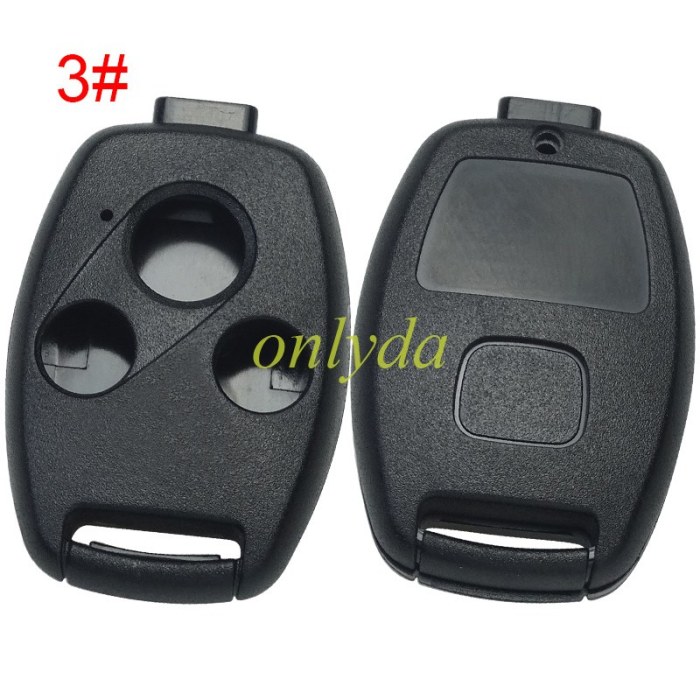 free shipping 10pcs/unit,Honda  button remote key blank with logo   (no chip slot place), pls choose button