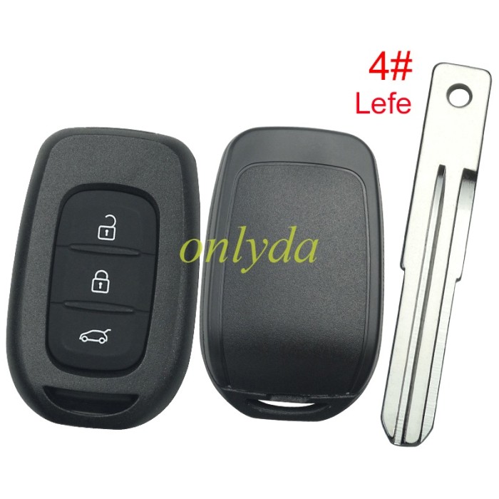 free shipping 10pcs/unit,Renault3 button remote key blank,please choose the blade