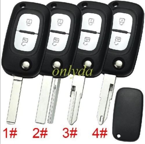 free shipping 10pcs/unit,Renault2 button remote key blank ， without logo ,1#VA2