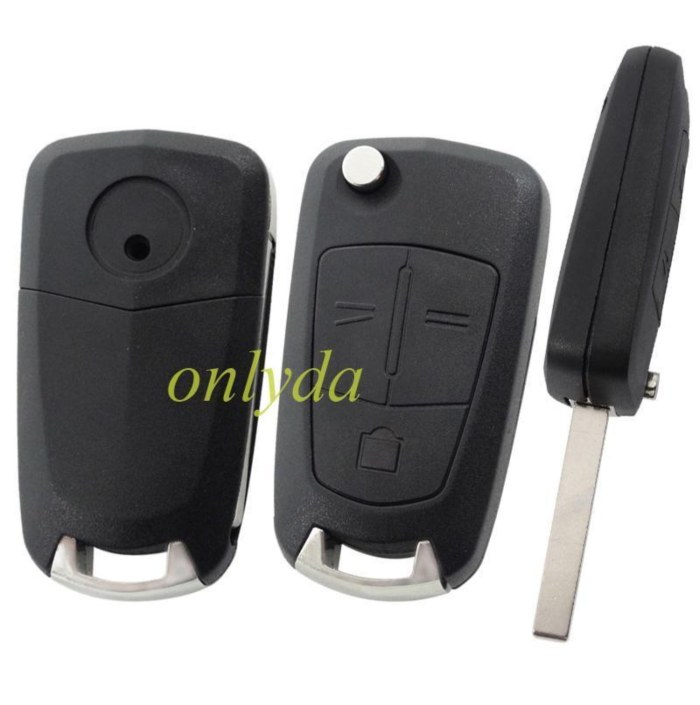free shipping 10pcs/unit,Opel 3 button remote key shell with round logo place, blade HU100