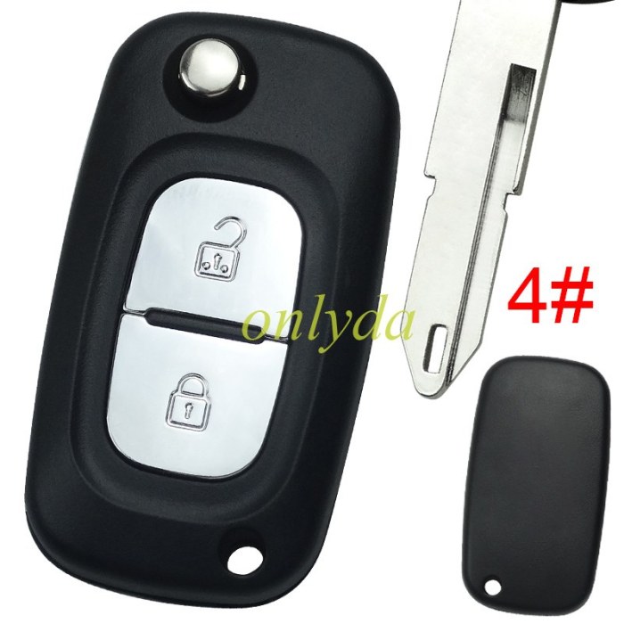free shipping 10pcs/unit,Renault2 button remote key blank ， without logo ,1#VA2