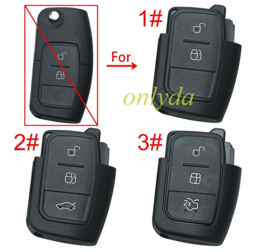 free shipping 10pcs/unit,Ford Focus flip remote key blank, pls choose blank