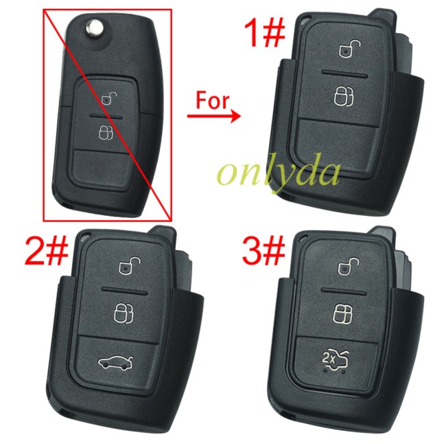 free shipping 10pcs/unit,Ford Focus flip remote key blank, pls choose blank