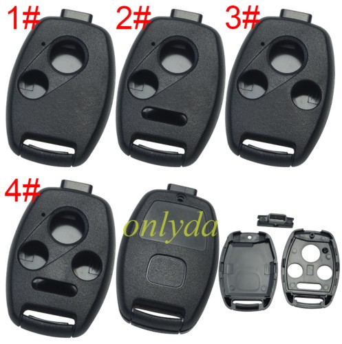 free shipping 10pcs/unit,Honda  button remote key blank with logo   (no chip slot place), pls choose button