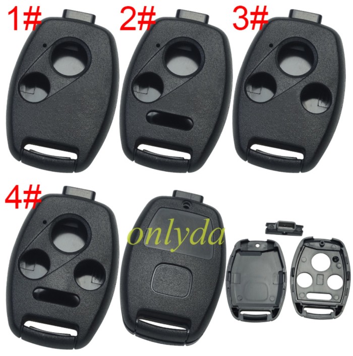 free shipping 10pcs/unit,Honda  button remote key blank with logo   (no chip slot place), pls choose button