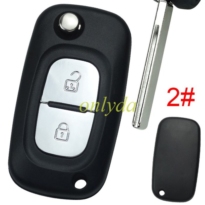 free shipping 10pcs/unit,Renault2 button remote key blank ， without logo ,1#VA2