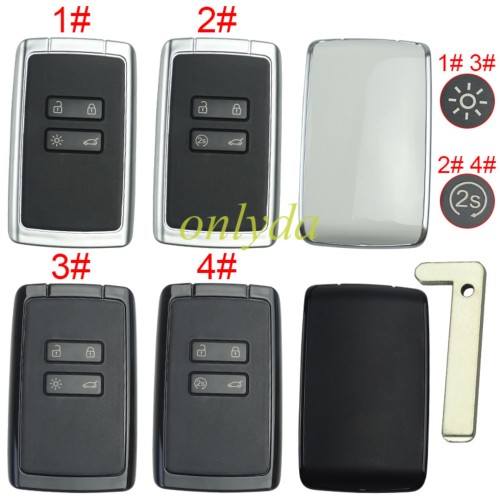 free shipping 10pcs/unit,Renault4 button remote key case with blade without  logo ,pls choose model