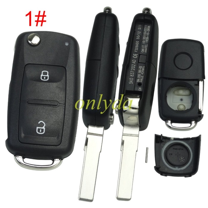 free shipping 10pcs/unit,VW 3 button key  blank new modile after 2011