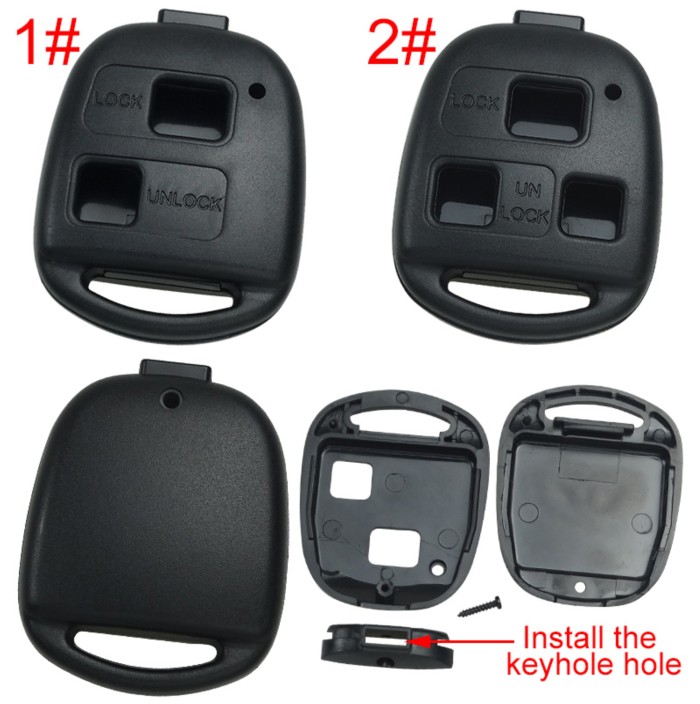 free shipping 10pcs/unit,Toyota 2 button remote key case